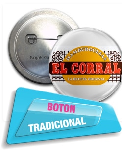 Botones Publicitarios tradicionales
