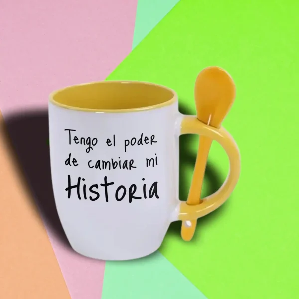 Mugs Sublimacion Color con Cuchara - Imagen 3