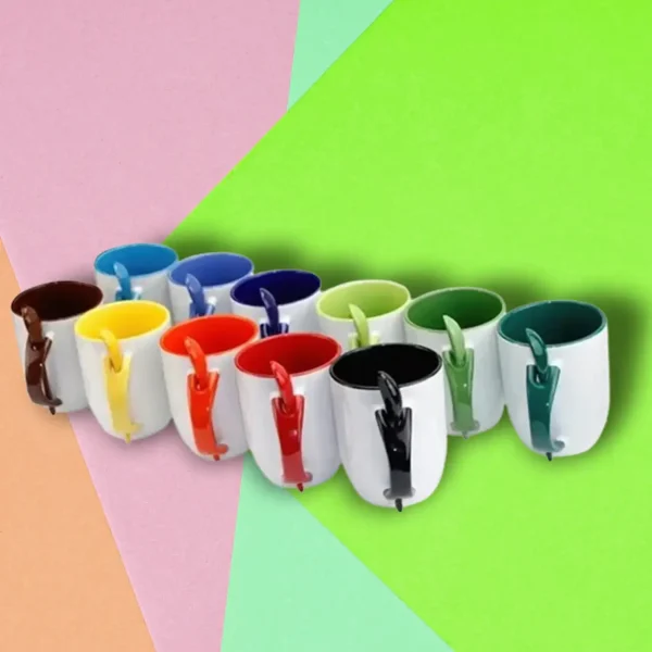 Mugs Sublimacion Color con Cuchara - Imagen 4