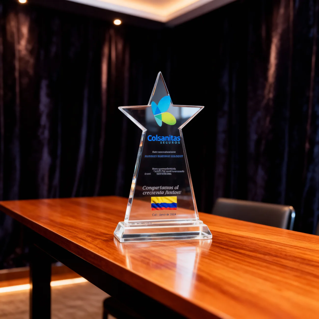 Placa de Reconocimiento Estrella Acrílica