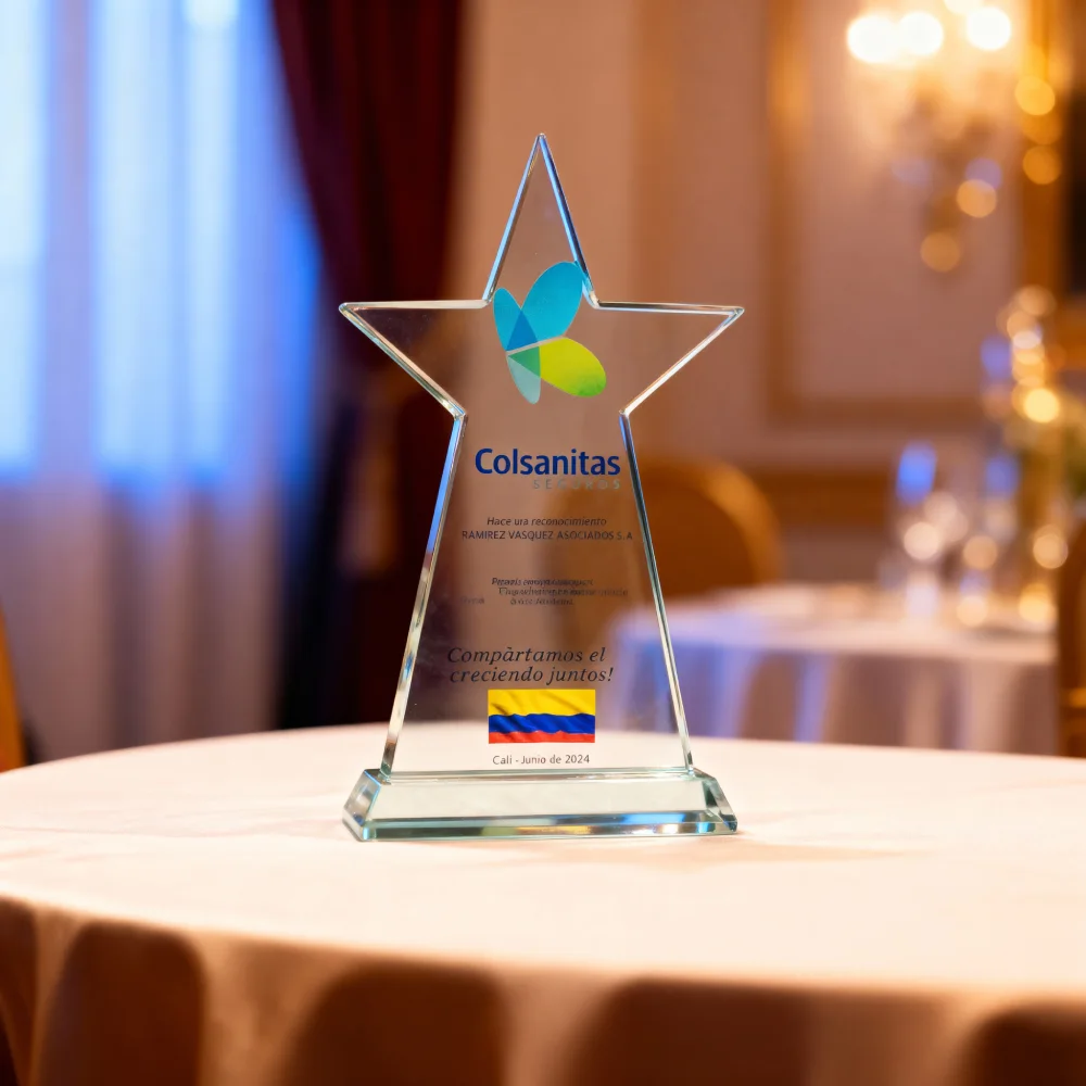 Placa de Reconocimiento Estrella Acrílica