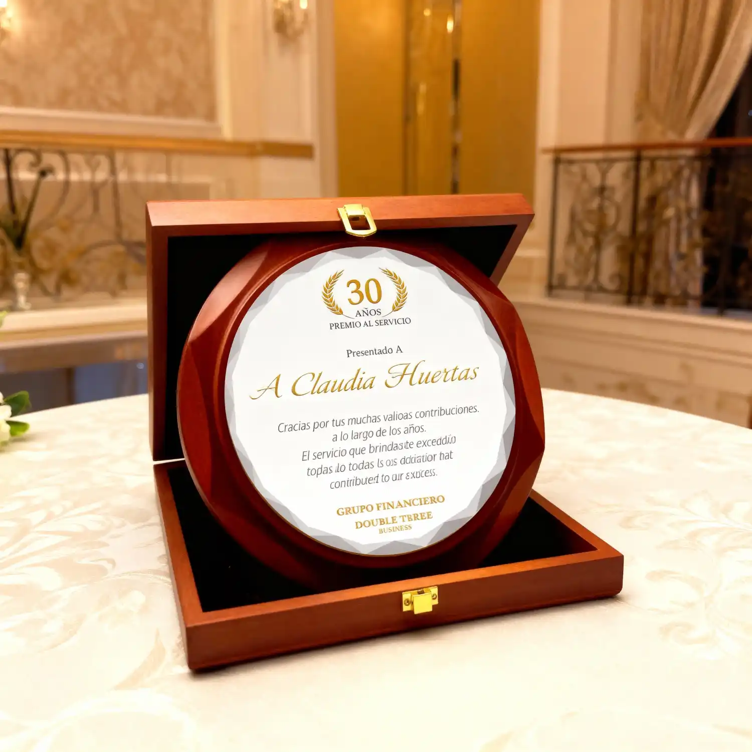 Placas de Reconocimiento en madera