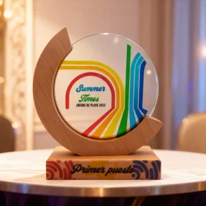 Placas de reconocimiento redonda