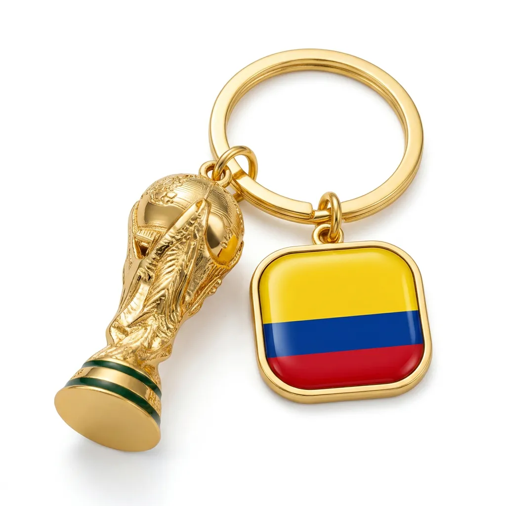 llavero-copa-del-mundo-premium-con-replica-del-trofeo-y-dije-de-bandera-de-Colombia