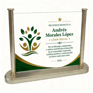 Placa de Reconocimiento Aluminio Dorada - Kojak Graphic