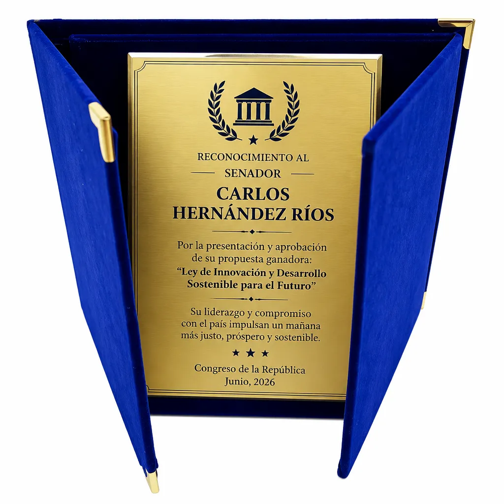 placa-de-reconocimiento-folder-azul-en-terciopelo-de-tres-cuerpos-con-impresion-full-color