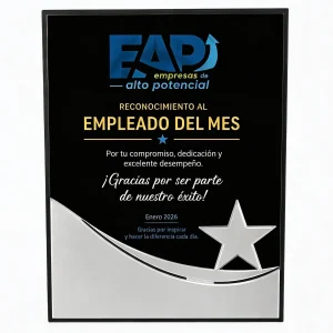 Placa Madera Negra Con Estrella Plateada - Kojak Graphic