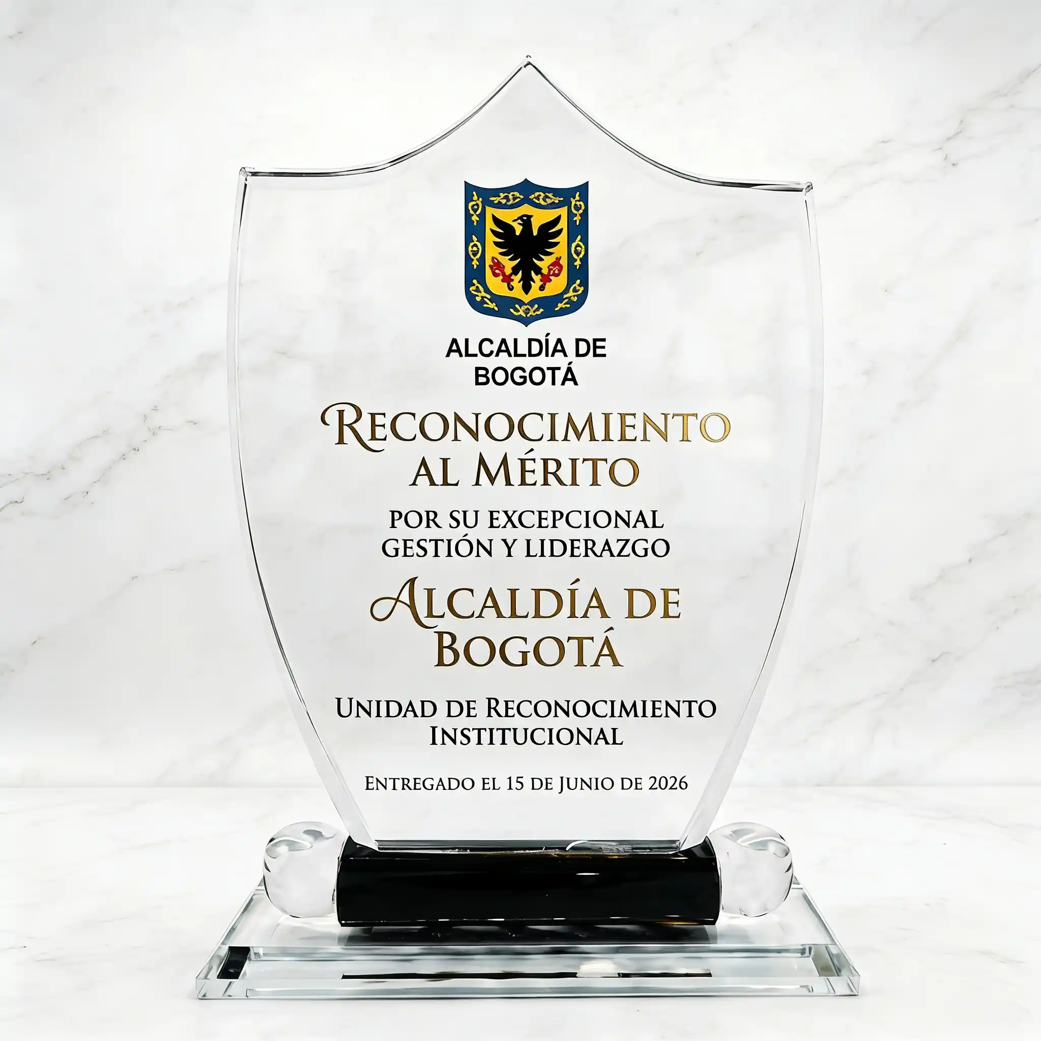 Placas de reconocimiento bogota