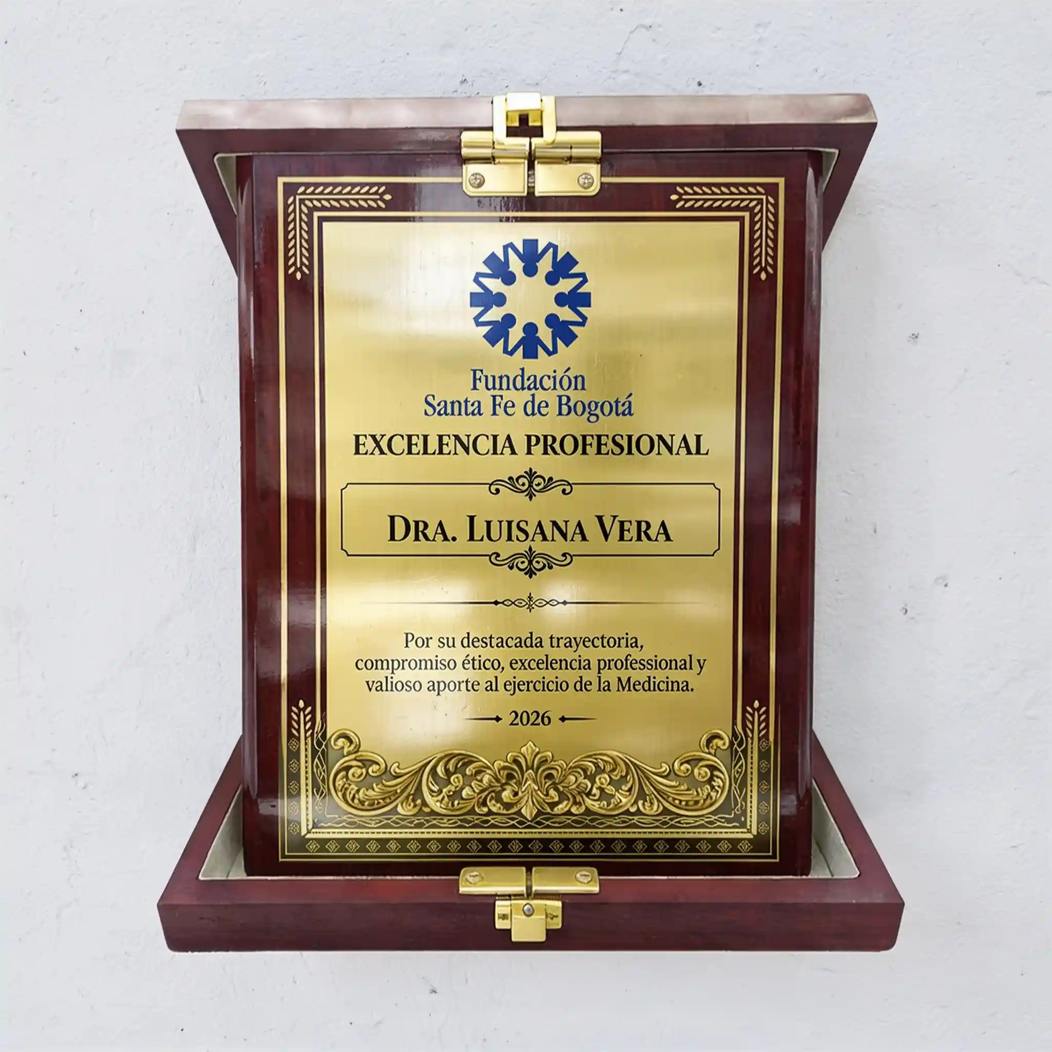 Placas de reconocimiento bogota