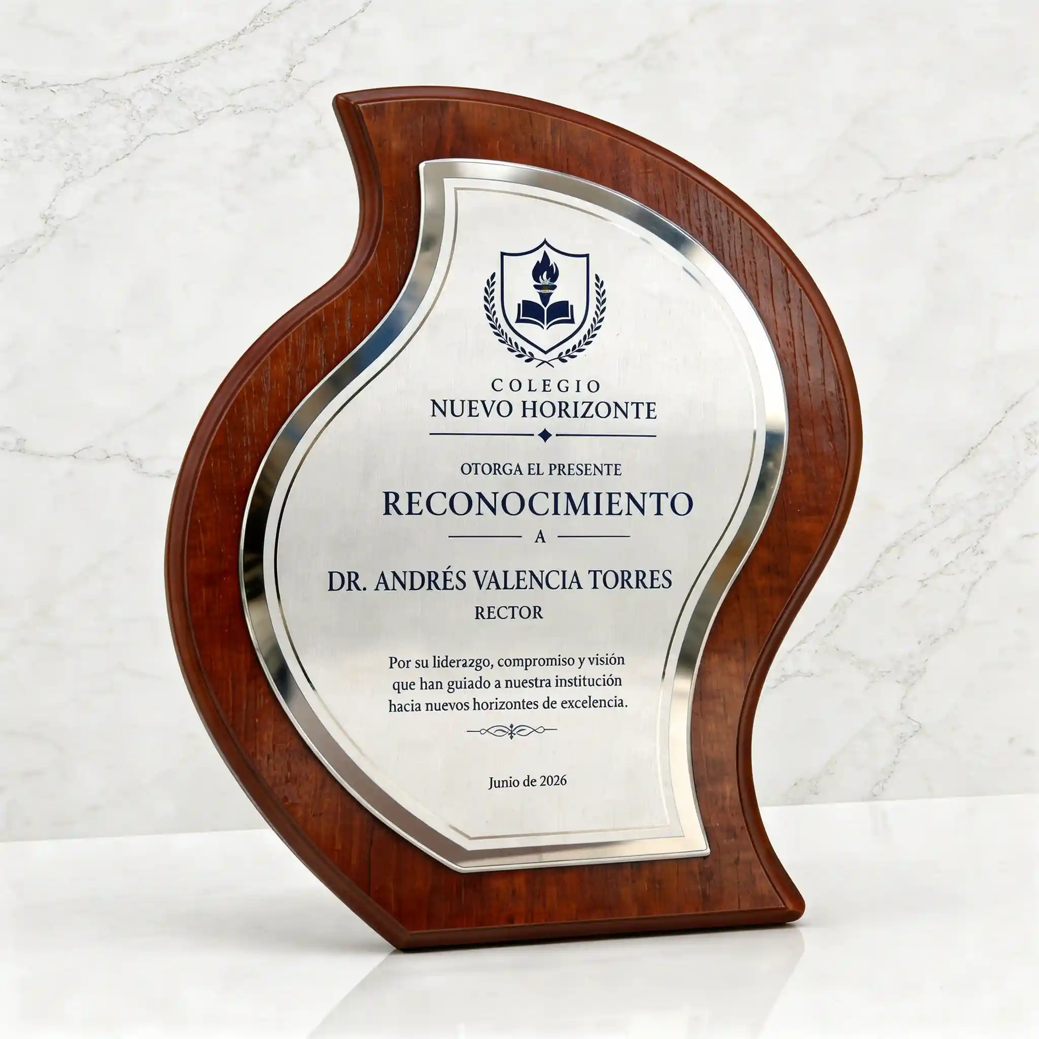Placas de reconocimiento para colegios