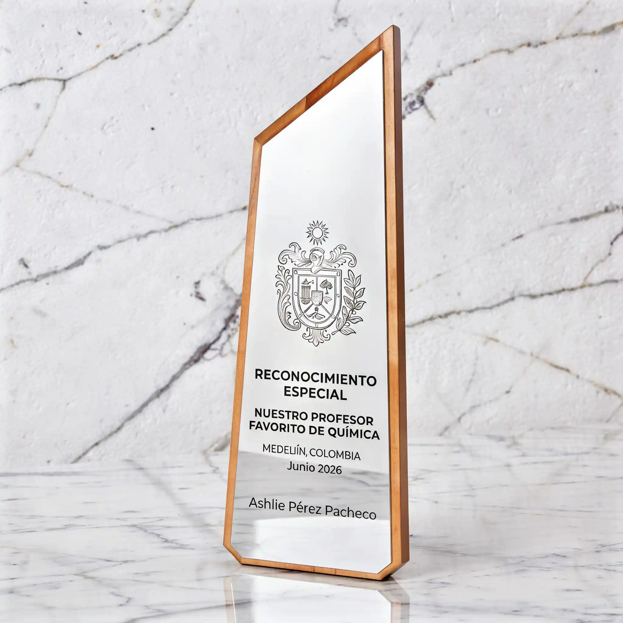Placas de reconocimiento para colegios