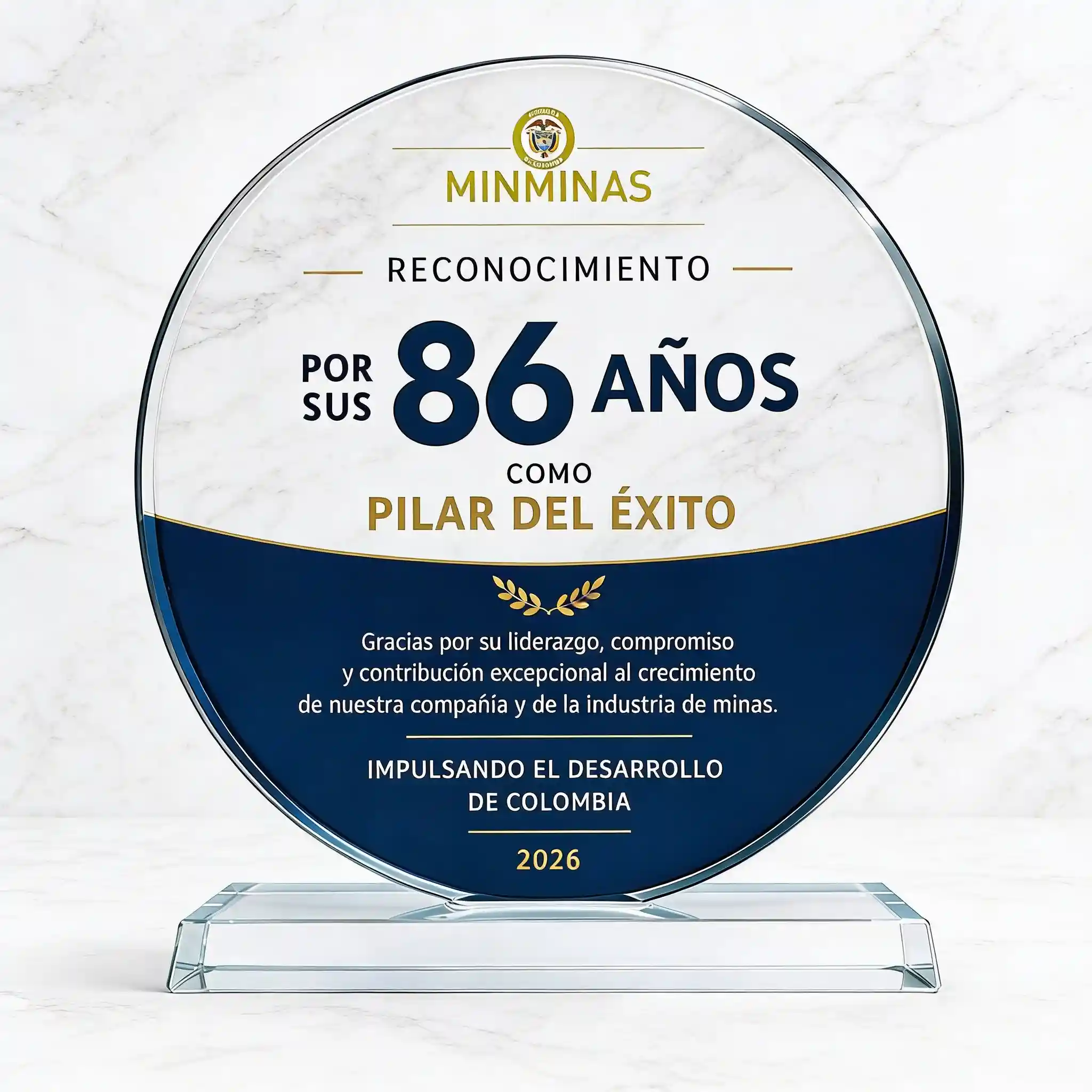 Placas de reconocimiento para empresas