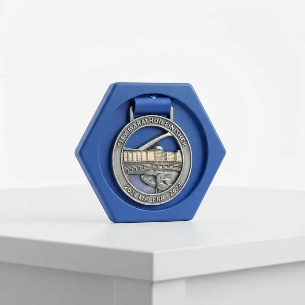 porta-medalla-azul-diseño-unico-al-por-mayor