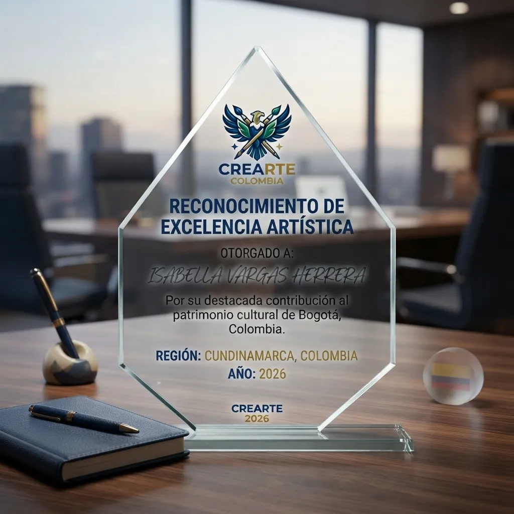 Placa de Reconocimiento Lanza Biselada para premio empresarial
