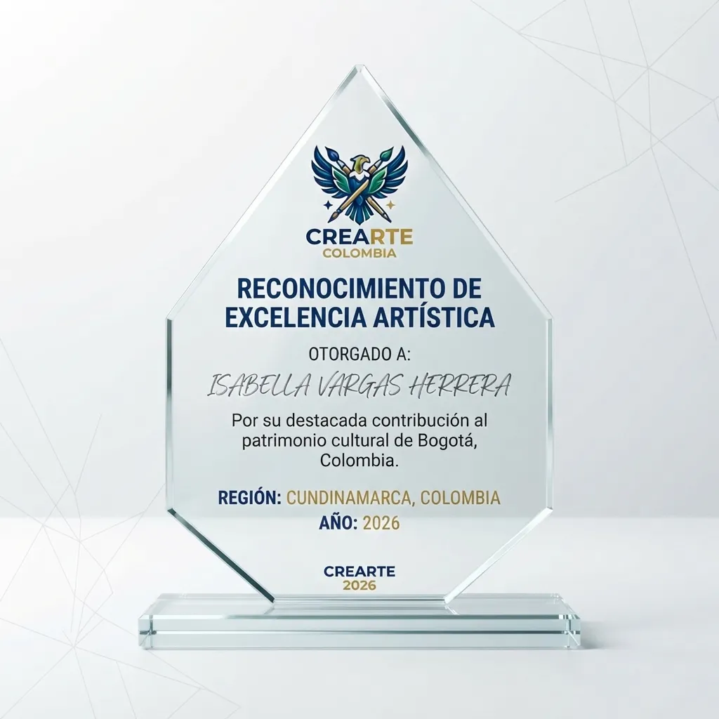 Placa de Reconocimiento Lanza Biselada en vidrio con bordes biselados
