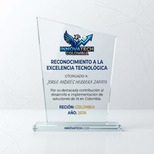 Placa de Reconocimiento Vela Náutica en vidrio con base rectangular
